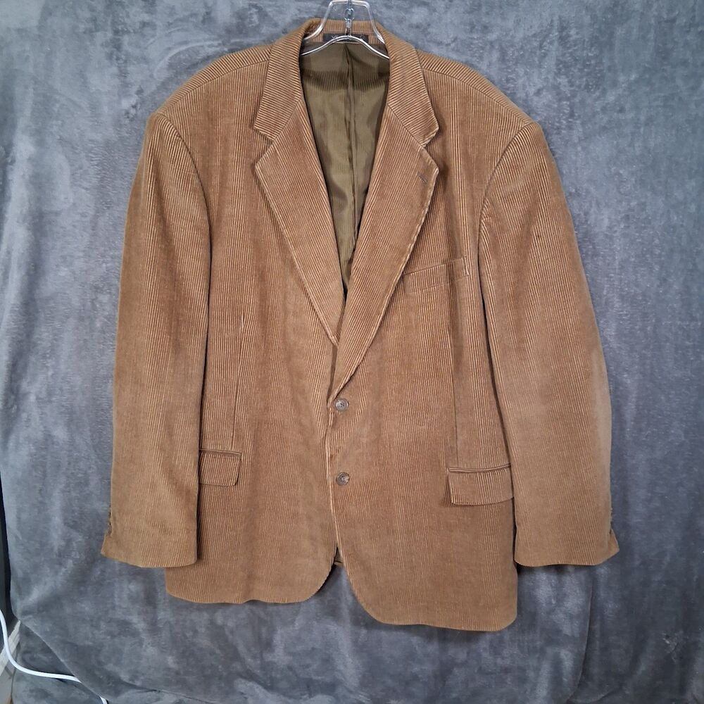 Boca Classics Corduroy Blazer Mens Size 50L Suit Jacket Sport Coat Casual Preppy
